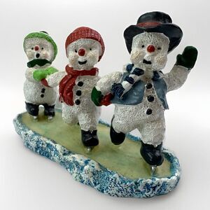 Holiday Collection Snowman Skating Scene Christmas Decor Figurine Holiday